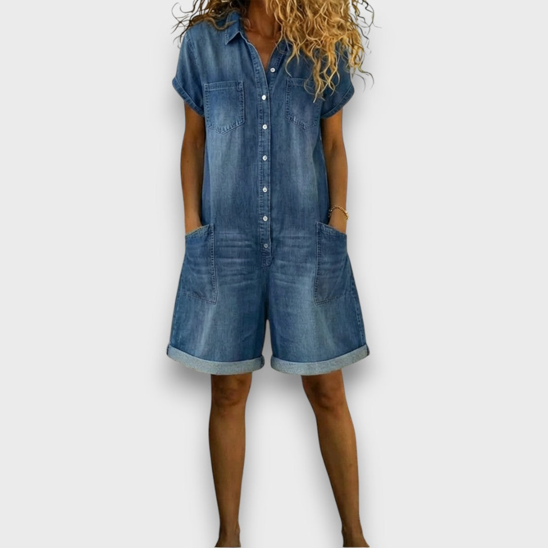 Joan | Shorts vintage con efecto denim