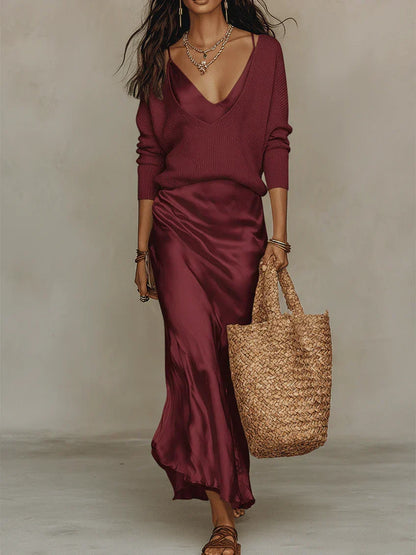 Anaïs – Vestido midi satinado elegante — foto 8