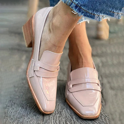 Cristina | Mocasín con tacón de bloque