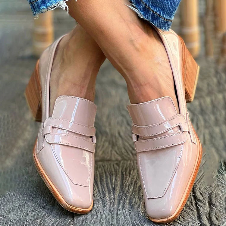 Cristina | Mocasín con tacón de bloque