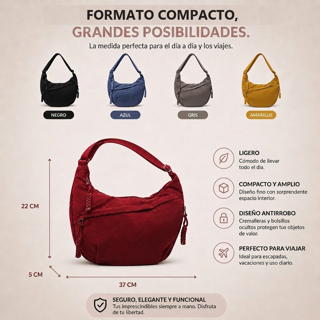 Aria | Bolsa de Hombro Negra