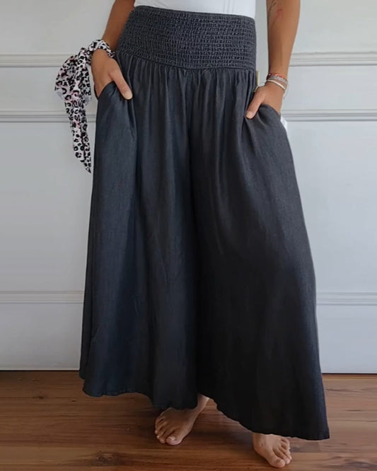 Jasper | Pantalones de tiro alto con smock
