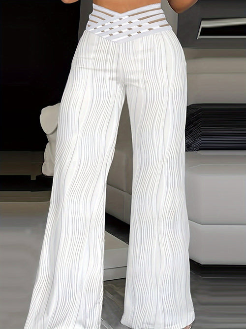 Emma | Pantalones de tiro alto con diseño cruzado
