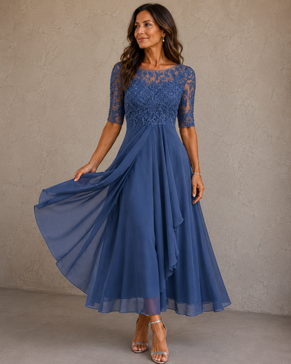 Abella™ | Vestido de Encaje y Chiffón