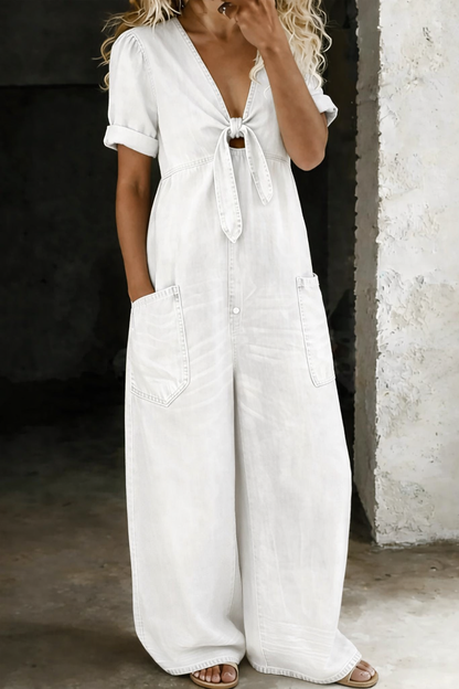 Maya™ | Mono denim con escote en V