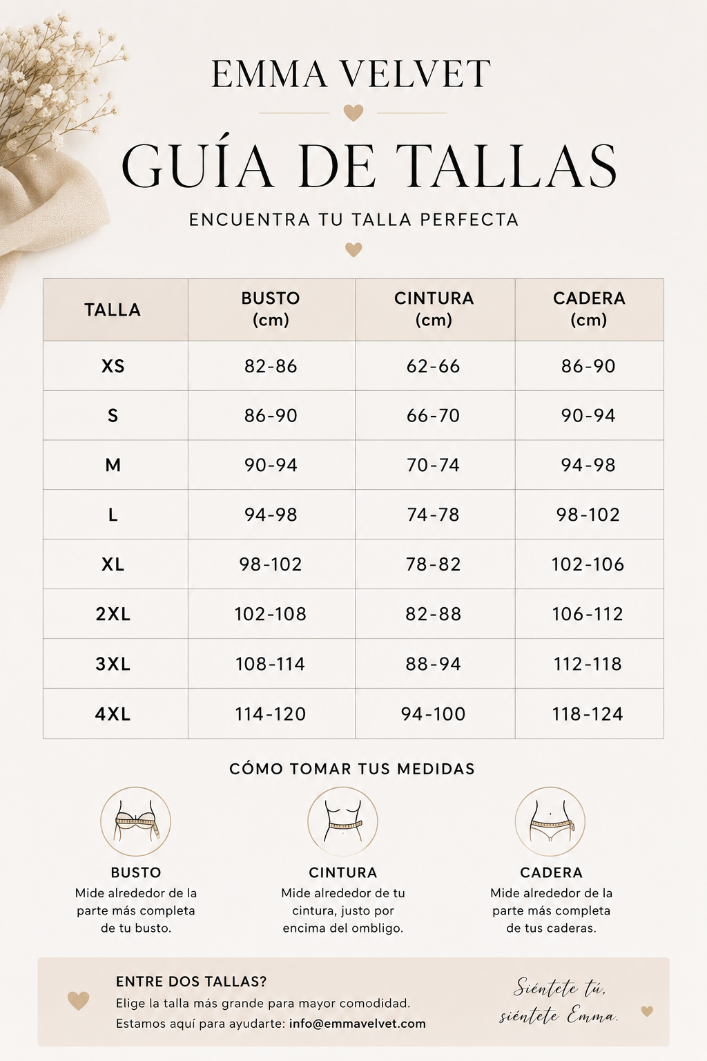 Tabla de tallas