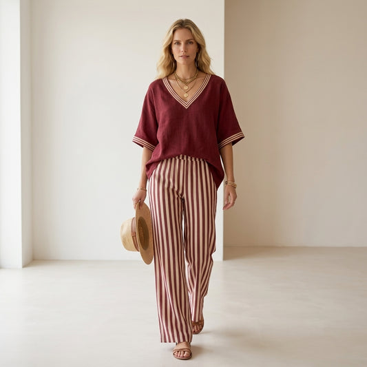 Natalia™ | Conjunto de lino elegante