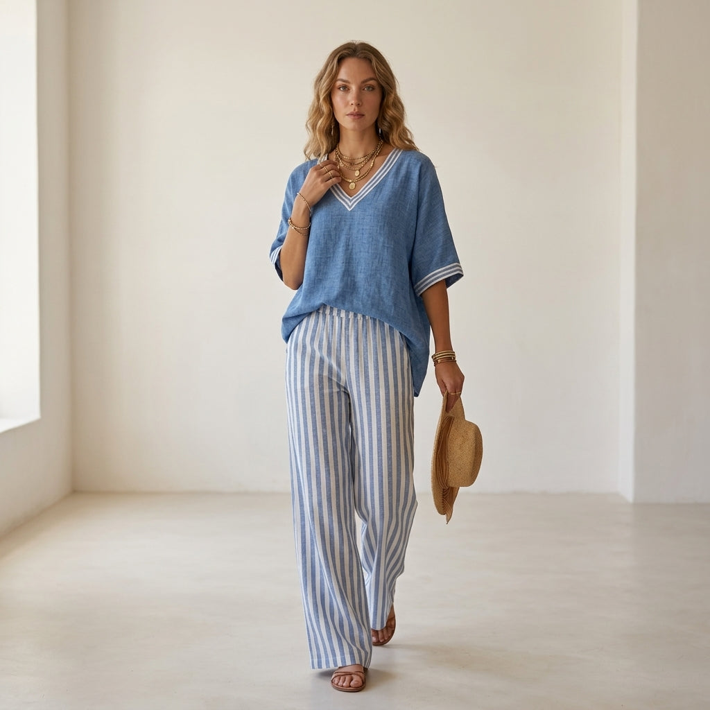 Natalia™ | Conjunto de lino elegante