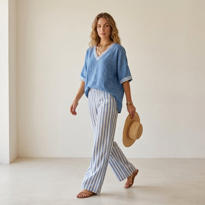 Natalia™ | Conjunto de lino elegante