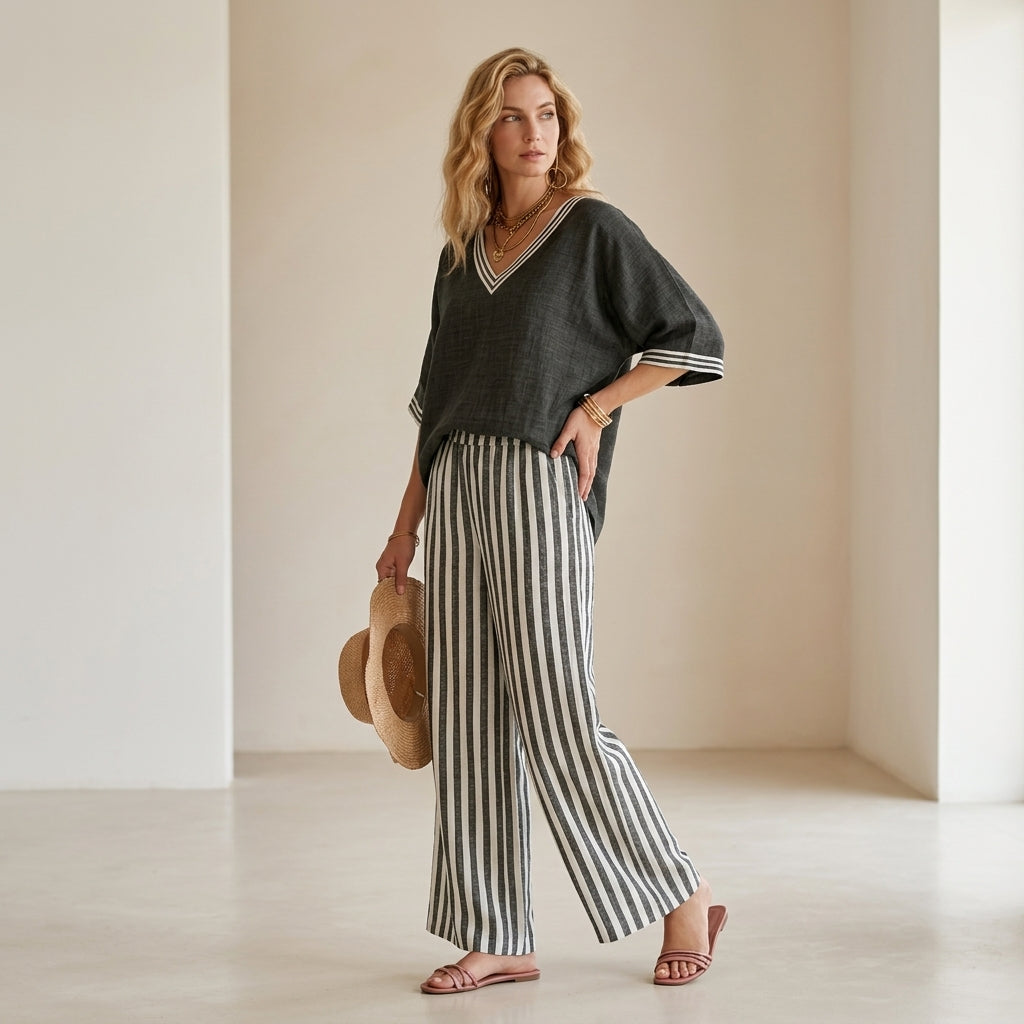 Natalia™ | Conjunto de lino elegante