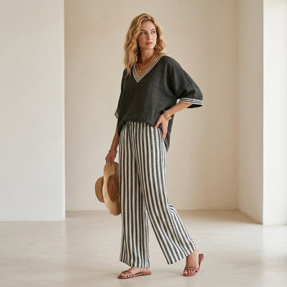 Natalia™ | Conjunto de lino elegante