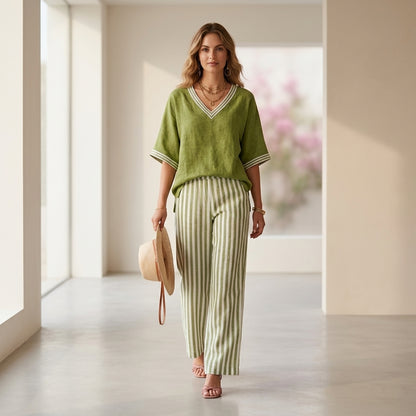 Natalia™ | Conjunto de lino elegante