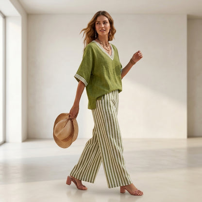 Natalia™ | Conjunto de lino elegante