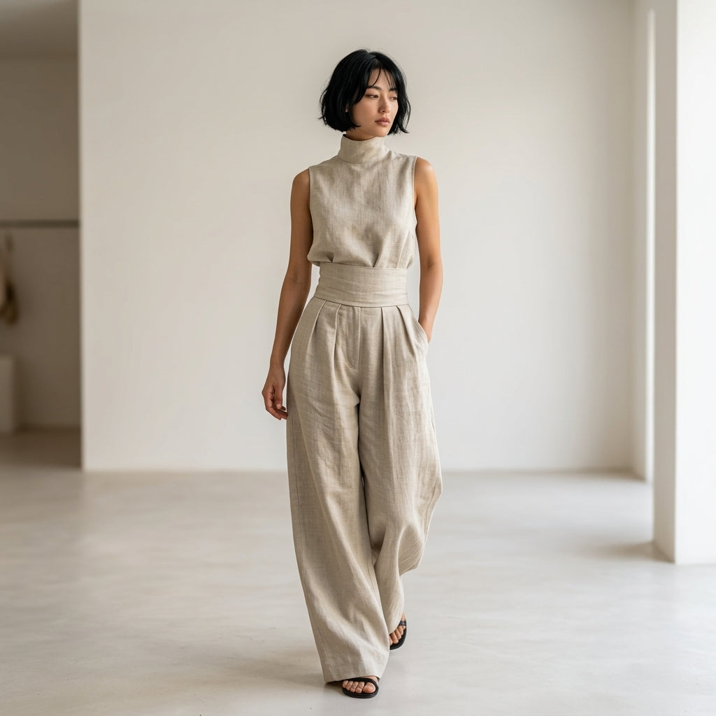 Angeles – Elegantes Leinen-Set