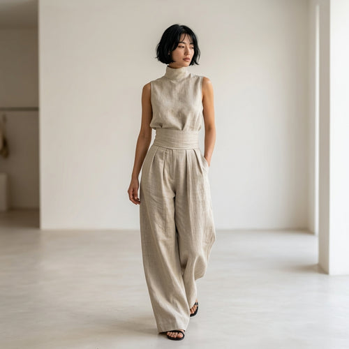 Angeles – Elegantes Leinen-Set