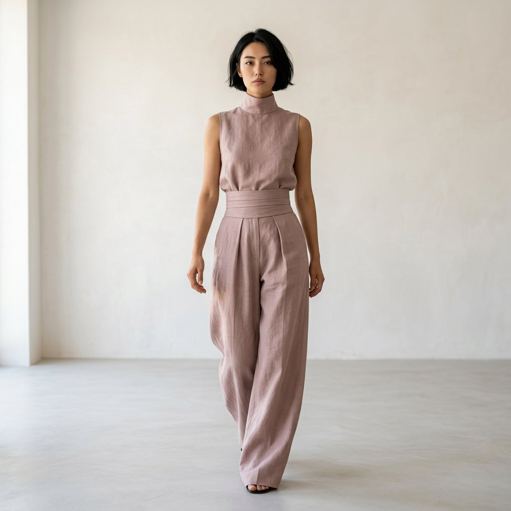 Angeles – Elegantes Leinen-Set