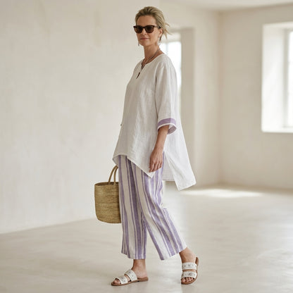 Allegra – bequeme Bluse und gestreifte Bambushose