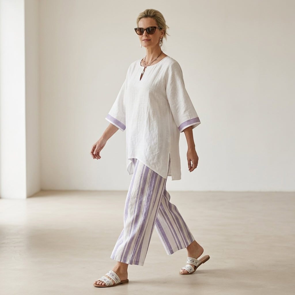 Allegra – bequeme Bluse und gestreifte Bambushose