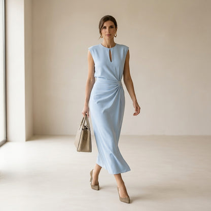 Elegantes himmelblaues Kleid Aura™ – Raffinierte Silhouette