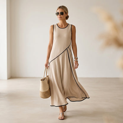 Emma Velvet™ Vestido elegante de rayas