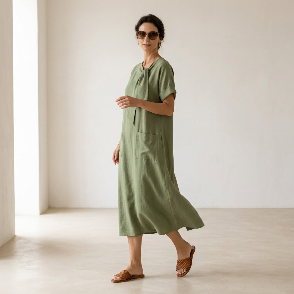 Emma Velvet™ Elegante Vestido con bolsillos