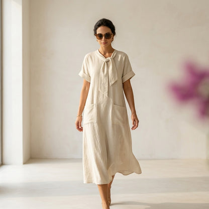 Emma Velvet™ Elegante Vestido con bolsillos