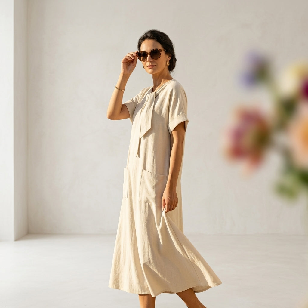 Emma Velvet™ Elegante Vestido con bolsillos