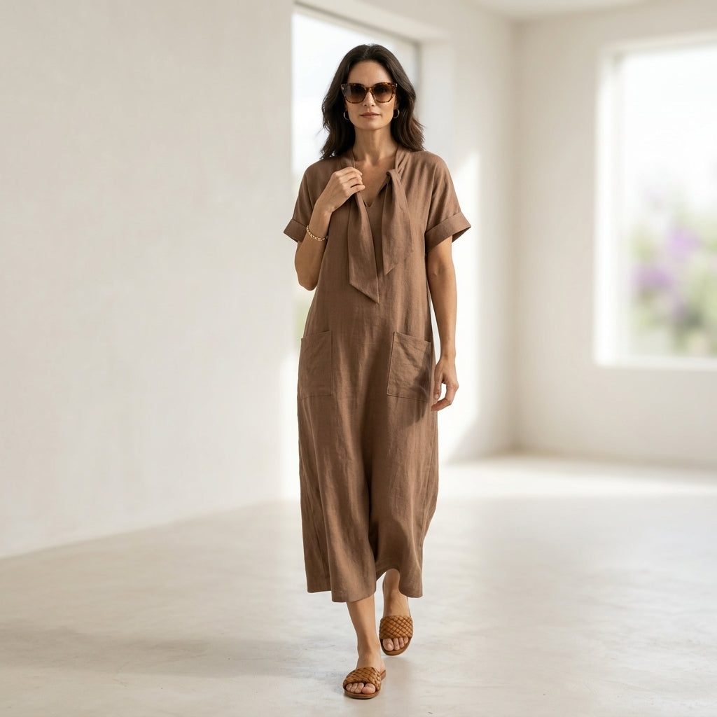 Emma Velvet™ Elegante Vestido con bolsillos