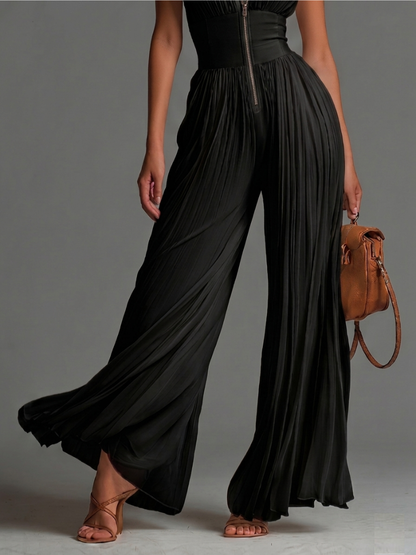 Mono Emma Velvet| mono negro plisado