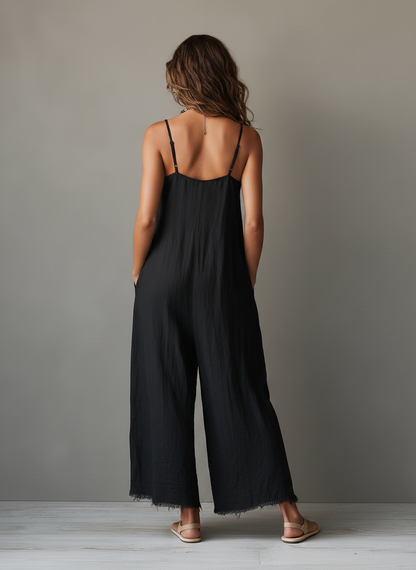Léa - Mono minimalista de lino para mujer