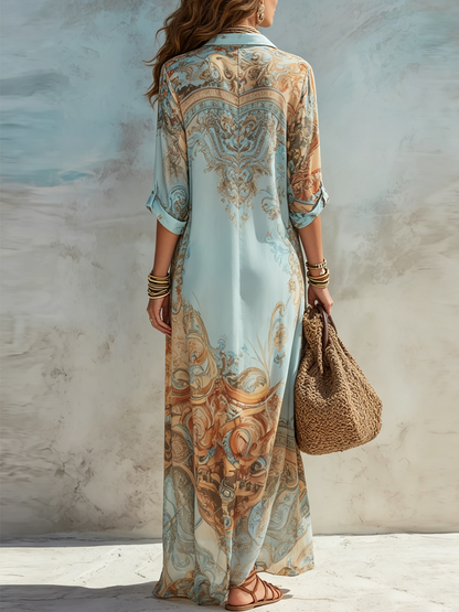 Serena | Vestido chemise Mediterráneo
