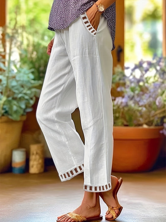 Wren – Legere Cropped-Hose mit Kontrastdetails