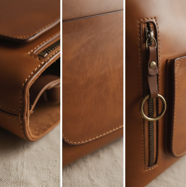 Doppeltasche Leder