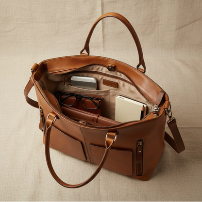 Doppeltasche Leder