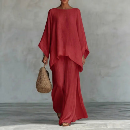 Cristina™ | Conjunto de Dos Piezas con manga larga y pantalón ancho