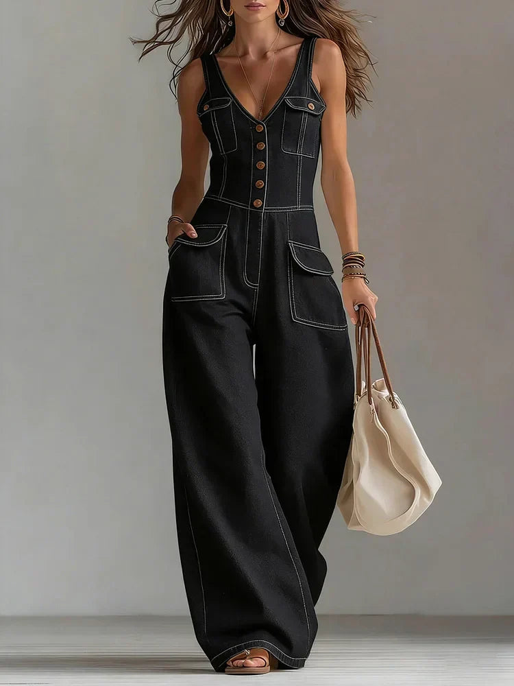 Sofía | Mono de denim de corte relajado