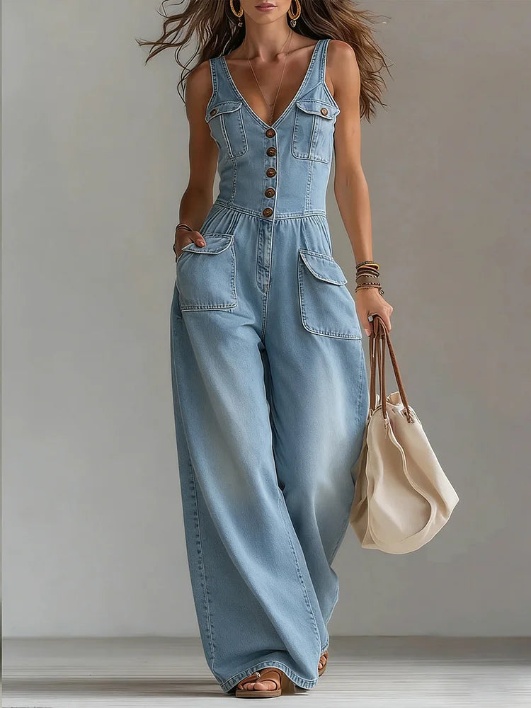 Sofía | Mono de denim de corte relajado