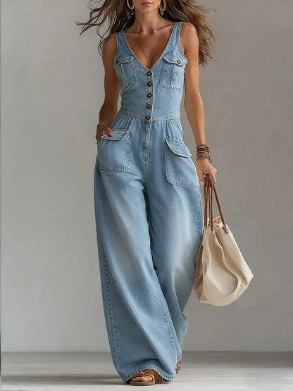 Sofía | Mono de denim de corte relajado