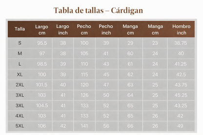 María – 3-teiliges Set aus langem Cardigan, Top und Hose