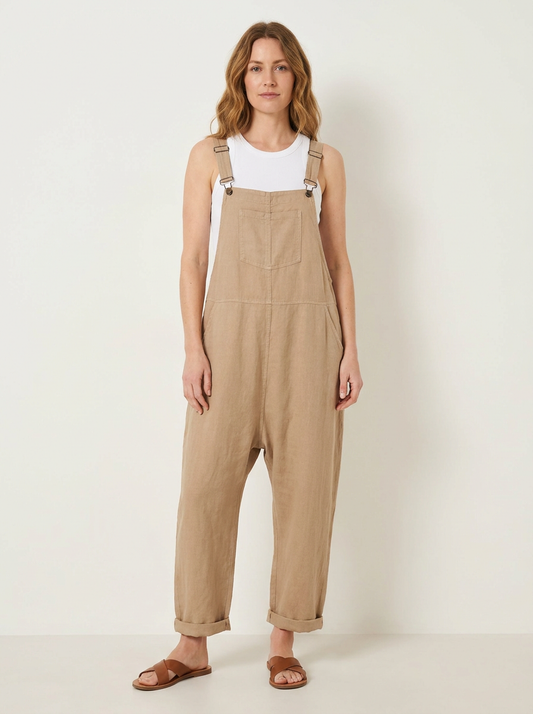 Peto de lino beige, vista frontal