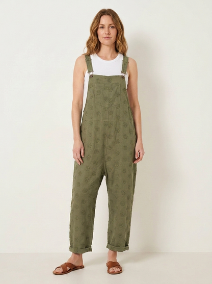 Olivia | Overoles de lino verde