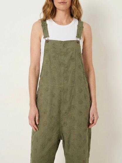 Olivia | Overoles de lino verde