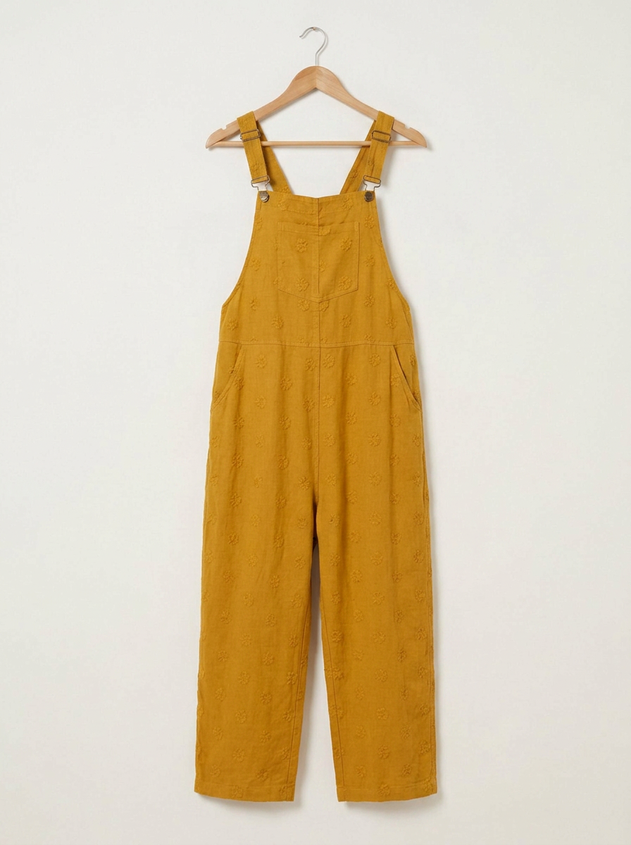 Elena | Overoles de lino amarillo
