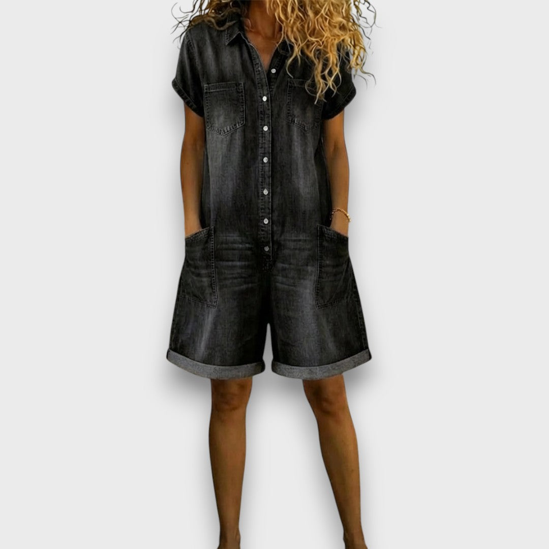 Joan | Shorts vintage con efecto denim