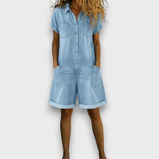 Joan | Shorts vintage con efecto denim